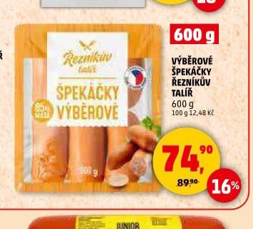 VÝBĚROVÉ ŠPEKÁČKY ŘEZNÍKŮV TALÍŘ