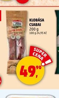 KLOBÁSA CSABAI