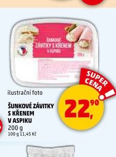 ŠUNKOVÉ ZÁVITKY S KŘENEM V ASPIKU