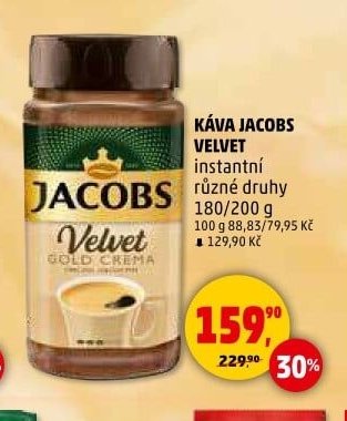 KÁVA JACOBS VELVET instantní 180/200 g