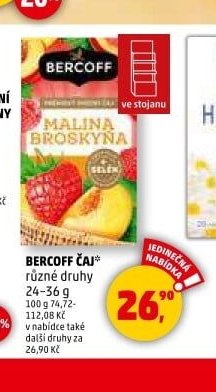 BERCOFF ČAJ různé druhy 24–36 g