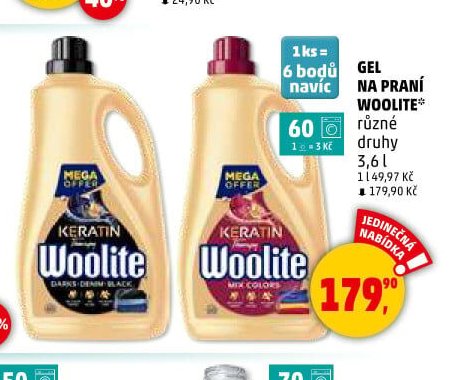 GEL NA PRANÍ WOOLITE různé druhy 3,6 l