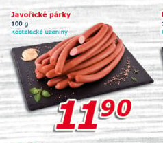 Párky javořické Kostelecké uzeniny