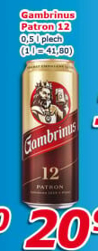 Pivo světlý ležák 12° Patron Gambrinus