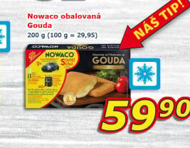 Sýr Gouda Premium obalovaná mražená Nowaco