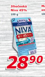 Sýr Niva Jihočeská 45% Madeta