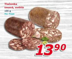 Tlačenka tmavá Maso uzeniny Písek