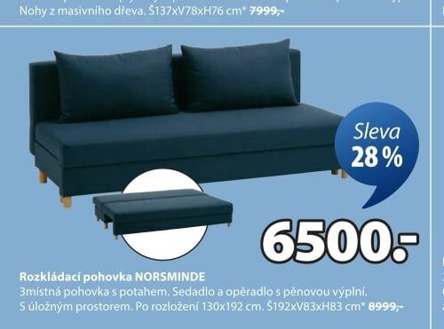 Rozkládací pohovka NORSMINDE