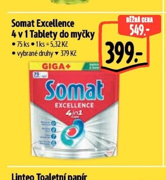 Somat Excellence 4 v 1 Tablety do myčky