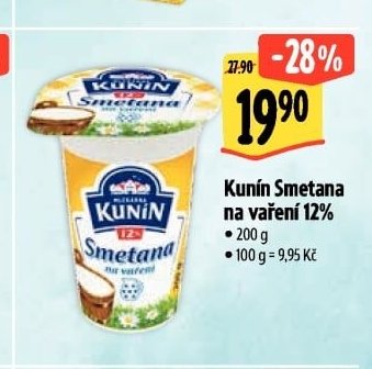 Kunín Smetana na vaření 12%