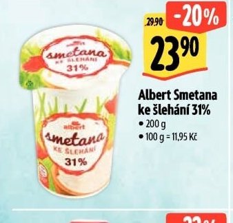 Albert Smetana ke šlehání 31%