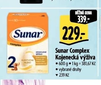 Sunar Complex Kojenecká výživa