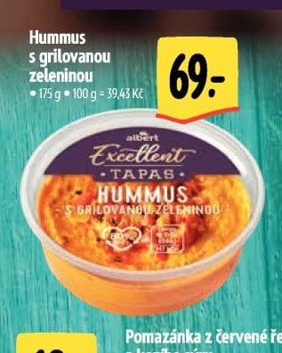 Hummus s grilovanou zeleninou