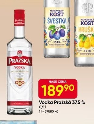 Vodka Pražská 37,5 %