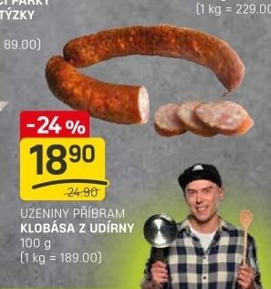 UZENINY PŘÍBRAM KLOBÁSA Z UDÍRNY