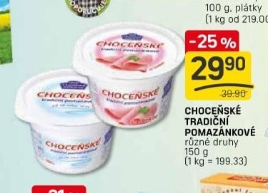 CHOCEŇSKÉ TRADIČNÍ POMAZÁNKOVÉ
