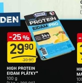 HIGH PROTEIN EIDAM PLÁTKY