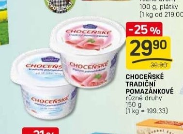 CHOCEŇSKÉ TRADIČNÍ POMAZÁNKOVÉ
