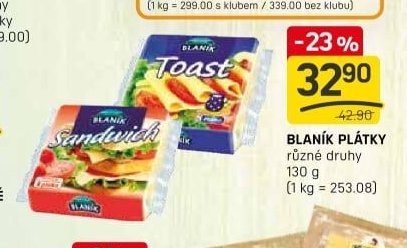 Blaník plátky různé druhy