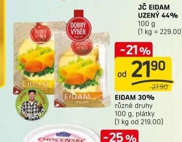EIDAM 30% různé druhy