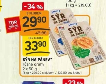 SÝR NA PÁNEV* různé druhy