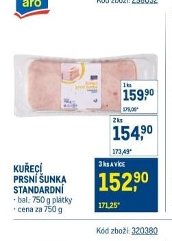 KUŘECÍ PRSNÍ ŠUNKA STANDARDNÍ