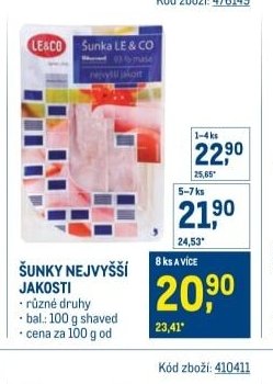 ŠUNKA NEJVYŠŠÍ JAKOSTI