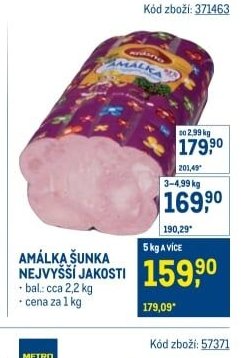 AMÁLKA ŠUNKA NEJVYŠŠÍ JAKOSTI