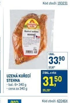 UZENÁ KUŘECÍ STEHNA