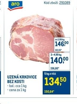 UZENÁ KRKOVICE BEZ KOSTI