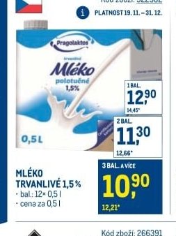 MLÉKO TRVANLIVÉ 1,5%
