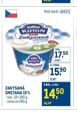 ZAKYSANÁ SMETANA 15%