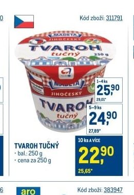 Tvaroh tučný Madeta