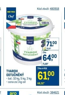 Tvaroh odtučněný Chef