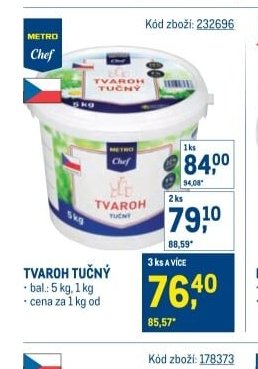 Tvaroh tučný Chef