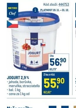 Jogurt 2,9% jahodový