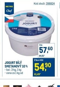 Jogurt bílý smetanový 10%
