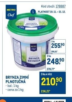 Brynza zimní plnotučná - Makro akcniletaky.com