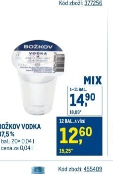 BOŽKOV VODKA 37,5 %
