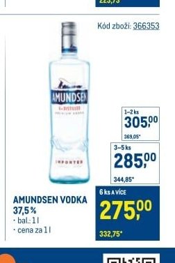 AMUNDSEN VODKA 37,5 %