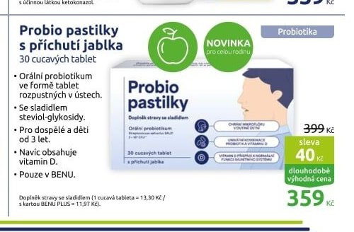 Probio pastilky s příchutí jablka