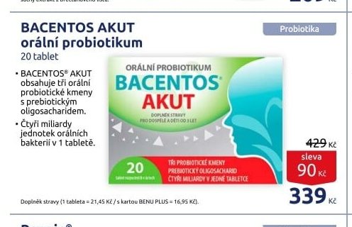 BACENTOS AKUT orální probiotikum