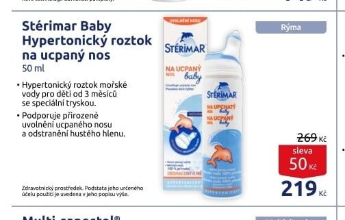 Stérimar Baby Hypertonický roztok na ucpaný nos