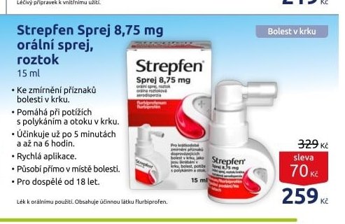 Strepfen Sprej 8,75 mg orální sprej, roztok - BENU Lékárna akcniletaky.com