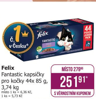 Kapsičky pro kočky Fantastic Felix Purina