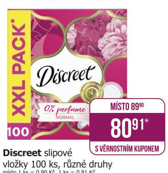 Vložky dámské slipové Discreet