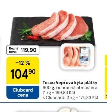 Tesco Vepřová kýta plátky 600 g