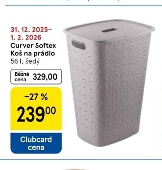 Curver Softex Koš na prádlo 56 l, šedý