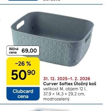 Curver Softex Úložný koš velikost M, objem 12 l
