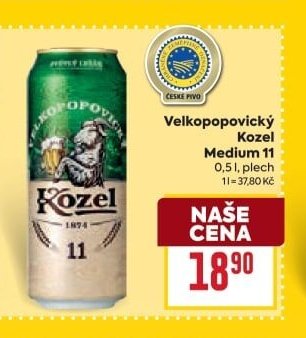 Velkopopovický Kozel Medium 11 0,5 l
